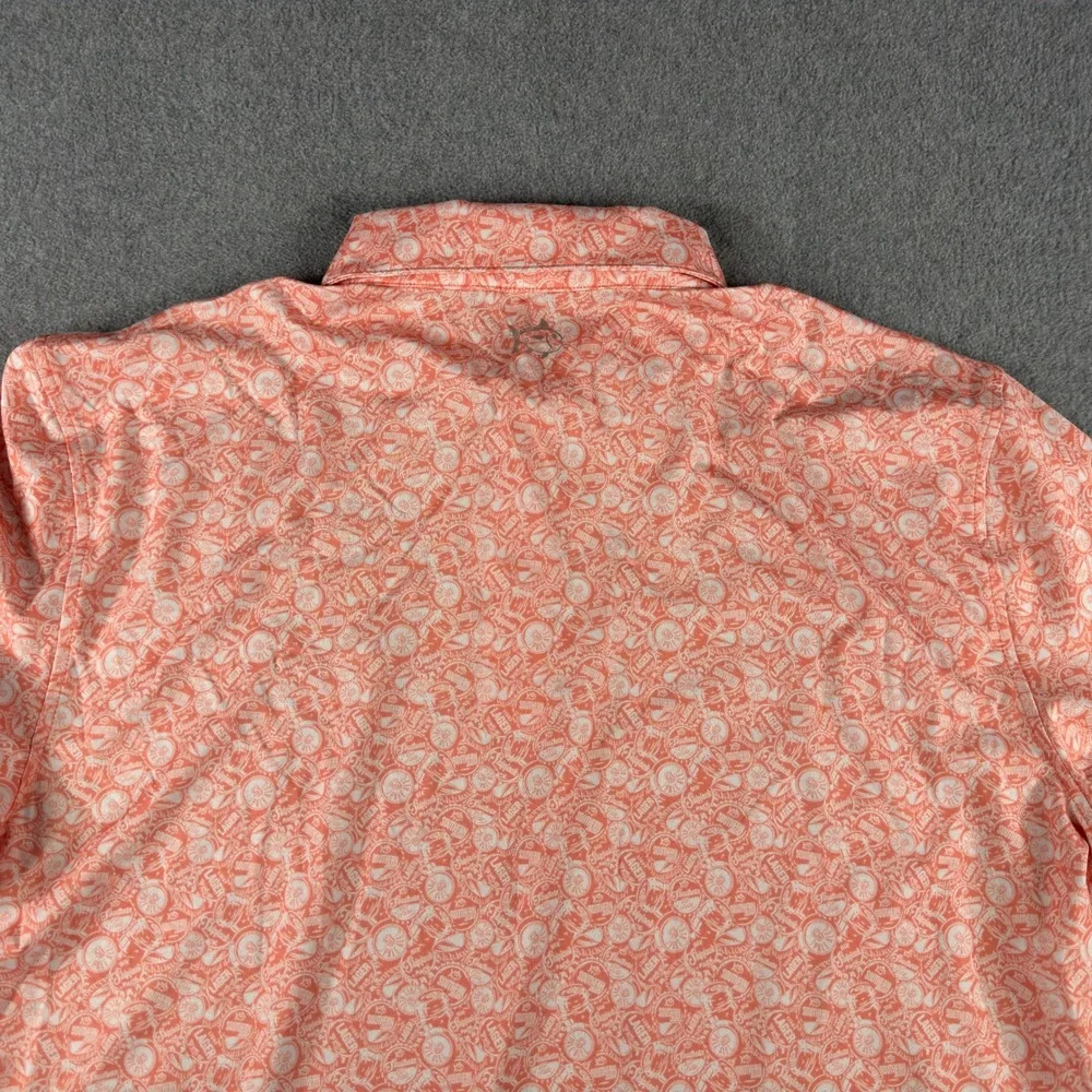 Southern Tide Mens Performance Polo Shirt XL Caps Off Summer Golf Short Sleeve - Picture 4 of 7